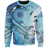 Australia Dot Painting Inspired Aboriginal Sweatshirt - Aboriginal Dot Art With Crocodile Sweatshirt
