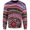 Australia Dot Painting Inspired Aboriginal Sweatshirt - Aboriginal Color Dot Inspired Sweatshirt