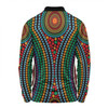 Australia Dot Painting Inspired Aboriginal Long Sleeve Polo Shirt - Dot Color In The Aboriginal Style Long Sleeve Polo Shirt