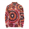 Australia Dot Painting Inspired Aboriginal Long Sleeve Polo Shirt - Circle In The Aboriginal Dot Art Style Long Sleeve Polo Shirt