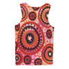 Australia Dot Painting Inspired Aboriginal Men Singlet - Circle In The Aboriginal Dot Art Style Men Singlet