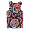 Australia Dot Painting Inspired Aboriginal Men Singlet - Boomerang From Aboriginal Art Men Singlet