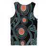 Australia Dot Painting Inspired Aboriginal Men Singlet - Aboriginal Green Dot Patterns Art Painting Men Singlet