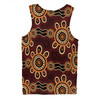 Australia Dot Painting Inspired Aboriginal Men Singlet - Aboriginal Dot Pattern Painting Art Men Singlet