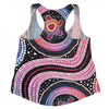 Australia Dot Painting Inspired Aboriginal Women Racerback Singlet - Turtles With Dot In Aboriginal Women Racerback Singlet