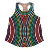 Australia Dot Painting Inspired Aboriginal Women Racerback Singlet - Dot Color In The Aboriginal Style Women Racerback Singlet