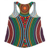 Australia Dot Painting Inspired Aboriginal Women Racerback Singlet - Dot Color In The Aboriginal Style Women Racerback Singlet