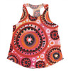 Australia Dot Painting Inspired Aboriginal Women Racerback Singlet - Circle In The Aboriginal Dot Art Style Women Racerback Singlet