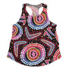 Australia Dot Painting Inspired Aboriginal Women Racerback Singlet - Boomerang From Aboriginal Art Women Racerback Singlet