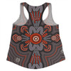 Australia Dot Painting Inspired Aboriginal Women Racerback Singlet - Aboriginal Dot Indigenous Art Inspired Women Racerback Singlet