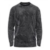 Australia Dot Painting Inspired Aboriginal Long Sleeve T-shirt - Aboriginal Dot Grey Art With Animals Long Sleeve T-shirt
