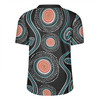 Australia Dot Painting Inspired Aboriginal Rugby Jersey - Aboriginal Green Dot Patterns Art Painting Rugby Jersey