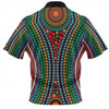 Australia Dot Painting Inspired Aboriginal Zip Polo Shirt - Dot Color In The Aboriginal Style Zip Polo Shirt