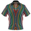 Australia Dot Painting Inspired Aboriginal Zip Polo Shirt - Dot Color In The Aboriginal Style Zip Polo Shirt