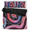 Australia Dot Painting Inspired Aboriginal Bedding Set - Turtles With Dot In Aboriginal Bedding Set