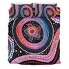 Australia Dot Painting Inspired Aboriginal Bedding Set - Turtles With Dot In Aboriginal Bedding Set