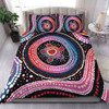 Australia Dot Painting Inspired Aboriginal Bedding Set - Turtles With Dot In Aboriginal Bedding Set