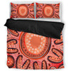 Australia Dot Painting Inspired Aboriginal Bedding Set - Big Flower Painting With Aboriginal Dot Bedding Set