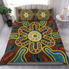 Australia Dot Painting Inspired Aboriginal Bedding Set - Aboriginal Dot Art Color Inspired Bedding Set