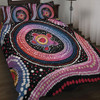 Australia Dot Painting Inspired Aboriginal Quilt Bed Set - Turtles With Dot In Aboriginal Quilt Bed Set