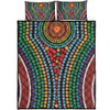 Australia Dot Painting Inspired Aboriginal Quilt Bed Set - Dot Color In The Aboriginal Style Quilt Bed Set