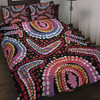 Australia Dot Painting Inspired Aboriginal Quilt Bed Set - Boomerang From Aboriginal Art Quilt Bed Set