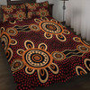 Australia Dot Painting Inspired Aboriginal Quilt Bed Set - Aboriginal Dot Pattern Painting Art Quilt Bed Set