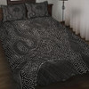 Australia Dot Painting Inspired Aboriginal Quilt Bed Set - Aboriginal Dot Grey Art With Animals Quilt Bed Set