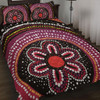 Australia Dot Painting Inspired Aboriginal Quilt Bed Set - Aboriginal Color Dot Inspired Quilt Bed Set