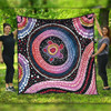 Australia Dot Painting Inspired Aboriginal Quilt - Turtles With Dot In Aboriginal Quilt