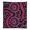 Australia Dot Painting Inspired Aboriginal Quilt - Pink Flowers Aboriginal Dot Art Quilt