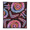 Australia Dot Painting Inspired Aboriginal Quilt - Boomerang From Aboriginal Art Quilt
