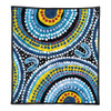 Australia Dot Painting Inspired Aboriginal Quilt - Blue Aboriginal Style Dot Art Quilt