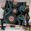 Australia Dot Painting Inspired Aboriginal Quilt - Aboriginal Green Dot Patterns Art Painting Quilt