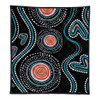 Australia Dot Painting Inspired Aboriginal Quilt - Aboriginal Green Dot Patterns Art Painting Quilt