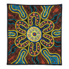 Australia Dot Painting Inspired Aboriginal Quilt - Aboriginal Dot Art Color Inspired Quilt