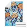 Australia Dot Painting Inspired Aboriginal Blanket - Jellyfish Art In Aboriginal Dot Style Blanket