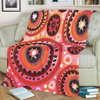 Australia Dot Painting Inspired Aboriginal Blanket - Circle In The Aboriginal Dot Art Style Blanket