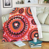 Australia Dot Painting Inspired Aboriginal Blanket - Circle In The Aboriginal Dot Art Style Blanket