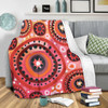 Australia Dot Painting Inspired Aboriginal Blanket - Circle In The Aboriginal Dot Art Style Blanket