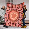 Australia Dot Painting Inspired Aboriginal Blanket - Big Flower Painting With Aboriginal Dot Blanket