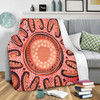 Australia Dot Painting Inspired Aboriginal Blanket - Big Flower Painting With Aboriginal Dot Blanket