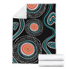 Australia Dot Painting Inspired Aboriginal Blanket - Aboriginal Green Dot Patterns Art Painting Blanket