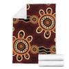 Australia Dot Painting Inspired Aboriginal Blanket - Aboriginal Dot Pattern Painting Art Blanket