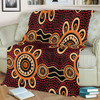 Australia Dot Painting Inspired Aboriginal Blanket - Aboriginal Dot Pattern Painting Art Blanket