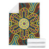 Australia Dot Painting Inspired Aboriginal Blanket - Aboriginal Dot Art Color Inspired Blanket