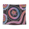 Australia Dot Painting Inspired Aboriginal Tapestry - Turtles With Dot In Aboriginal Tapestry