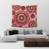 Australia Dot Painting Inspired Aboriginal Tapestry - Circle In The Aboriginal Dot Art Style Tapestry
