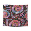 Australia Dot Painting Inspired Aboriginal Tapestry - Boomerang From Aboriginal Art Tapestry