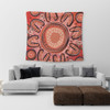 Australia Dot Painting Inspired Aboriginal Tapestry - Big Flower Painting With Aboriginal Dot Tapestry